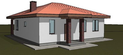 Одноэтажный дом с тремя спальнями 92м² (S35)