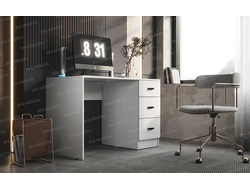 ЛДСП Стол письменный СТАНДАРТ Белый гладкий