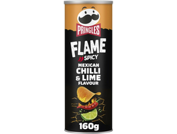 Принглс 160г.  FLAME "Чили и Лайм"