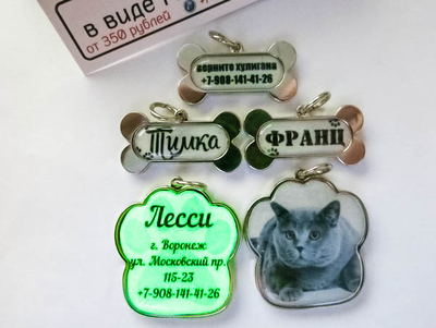 Комплект для изготовления адресников для собак, в форме лапки (заготовки с бортиками), 10 штук.