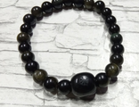 Браслет из обсидиана "Шлем ужаса"