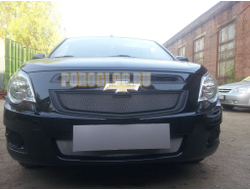 Защита радиатора Ravon R4 2016- / Chevrolet Cobalt 2013-... chrome низ