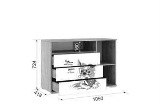 Комод ЗОО  26.01  (1050х418х724)