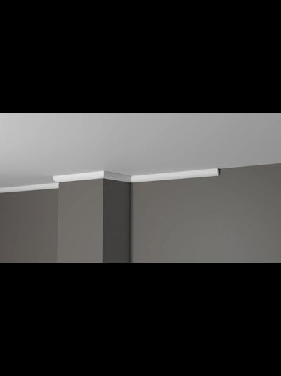 Потолочный плинтус DECOR-DIZAYN DD02, из дюрополимера, под покраску, ударопрочный, 2 метра