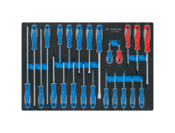 Набор отверток, ложемент, 24 предмета KING TONY 9-31124MRV