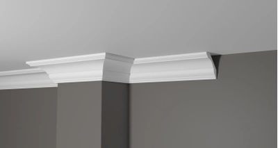 Потолочный плинтус DECOR-DIZAYN DD17, из дюрополимера, под покраску, ударопрочный, 2 метра.