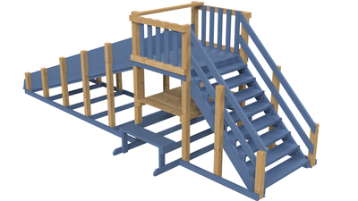 Зимняя деревянная заливная горка Выше Всех Ледянка 1 (масло)