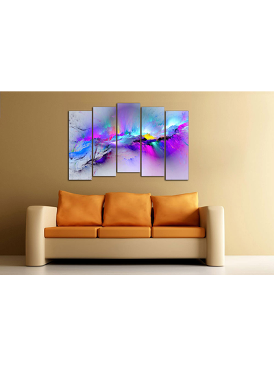 Модульная картина "Красочный разлом"