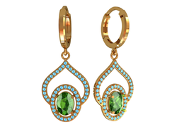 Серьги золотые 585 пробы. Артикул: СВ-509