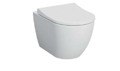 Комплект: подвесной безободковый унитаз Vitra Mia Round, с сиденьем с микролифтом, инсталляцией и кнопкой Loop, хром матовый 9856B003-7200