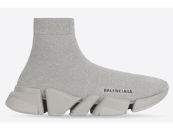 Кроссовки Balenciaga WOMEN'S SPEED 2.0 TRAINERS SHINY IN GREY