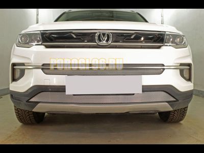 Защита радиатора Changan CS35Plus 2018- chrome низ