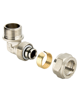 Фитинг обжимной – угольник с переходом на наружную резьбу