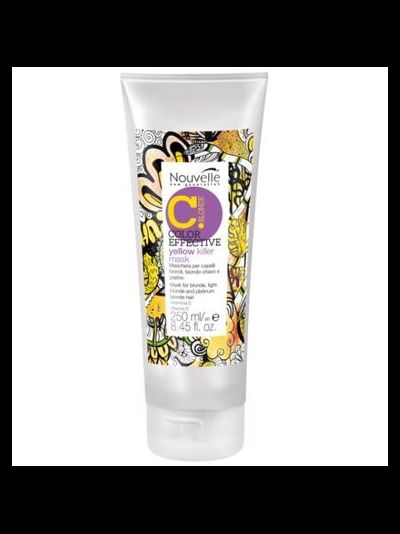 Nouvelle YELLOW KILLER Маска для ухода за осветленными или обесцвеченными волосами, 250 мл
