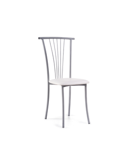 Стул на металлокаркасе Grigori белый полимер / светлый мусс