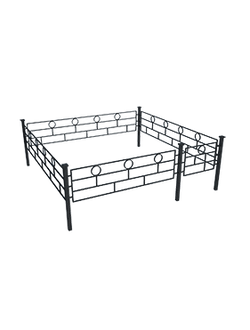 Оградка на могилу круги и прямоугольники