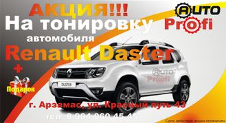 Тонировка Рено Дастер (renault daster) Арзамас