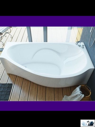 Ванна Эстет Грация 170 x 94 см, каменная правая, угловая, асимметричная