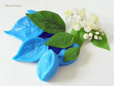 "Лист жасмина NEW" Силиконовый молд (вайнер)