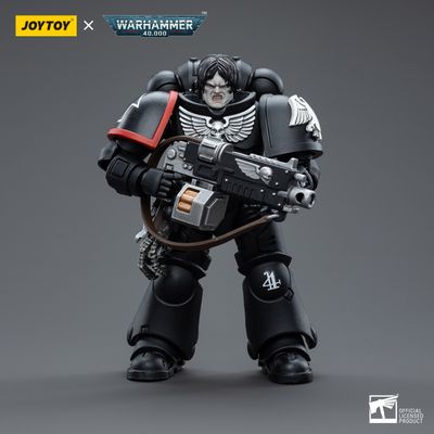 Интерцессор Гвардии Ворона (Warhammer 40k) - КОЛЛЕКЦИОННАЯ ФИГУРКА 1/18 Raven Guard Intercessors Brother Colvane (JT4591) - JOYTOY