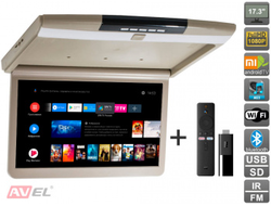 Потолочный монитор на Android AVS1717MPP (бежевый) + Xiaomi Mi TV Stick + AV1252DC