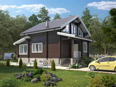 Дом из клееного бруса ПБ-02, 125 м2