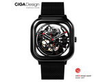 Механические часы Xiaomi CIGA Design Anti-Seismic Mechanical Watch Wristwatch (черная оправа)