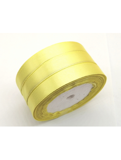 Лента атласная 12 мм, цвет светлый лимон  арт. 10