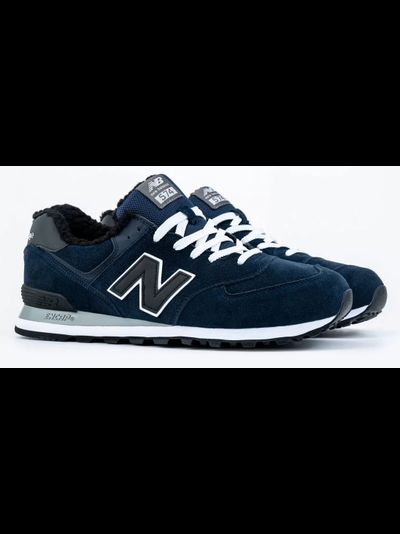 New Balance 574 Dark Blue Big Size С Мехом