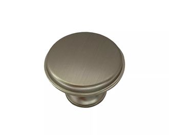 Ручка-кнопка RK-168, диаметр 27 мм, бруш сатин никель
