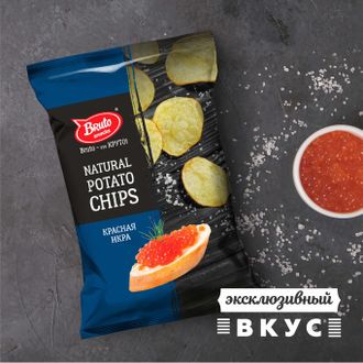 Бруто Красная икра, чипсы из картофеля в упаковке 130 гр.