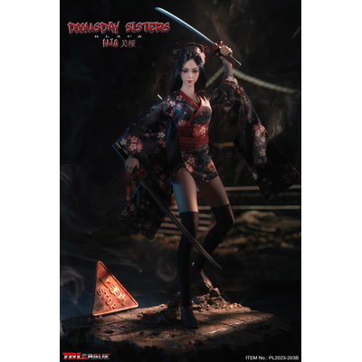Пост-апок японка в черном - КОЛЛЕКЦИОННАЯ ФИГУРКА 1/6 Doomsday Sisters Mio Black (PL2023-203B) - TBLeague