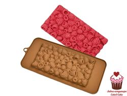 Форма силиконовая для шоколада Плитка "Малина"