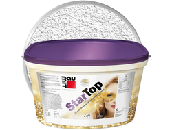 Штукатурка декоративная силиконовая премиум-класса BAUMIT StarTop Белая база Шуба 1,5 мм 25 кг