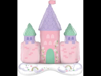 Шар 3D (34''/86 см) Фигура на подставке, Замок принцессы