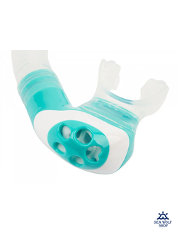 Маска для дайвинга с трубкой Sargan "БАТТЕРФЛЯЙ-М" бирюз. силикон