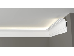 Потолочный плинтус DECOR-DIZAYN DD515, из дюрополимера, под покраску, ударопрочный, 2 метра