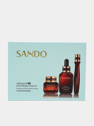 Sando Подарочный набор косметики для ухода за кожей вокруг глаз Advanced Moist Repair Essence 3в1