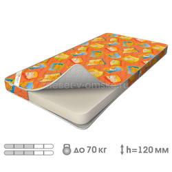 ВК854 Матрас "Карапуз" (ППУ, спанбонд, холлотек меланж, бязь)