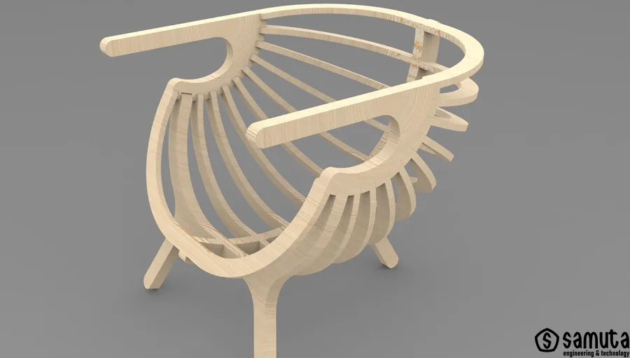 Фанерное кресло ракушка. Образцы работ | Мебельное производство