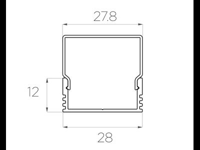 Алюминиевый профиль 4L-2812-S ANOD