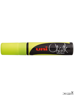 Маркер меловой UNI "Chalk", 15 мм, ЦВЕТНОЙ, влагостираемый, для гладких поверхностей