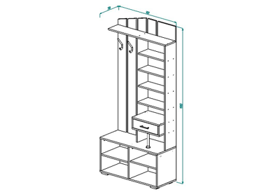 Прихожая ПР-5 Шимо светлый