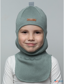 Шапка-шлем 23301-01 х/б подклад, мятно-серый 52-54