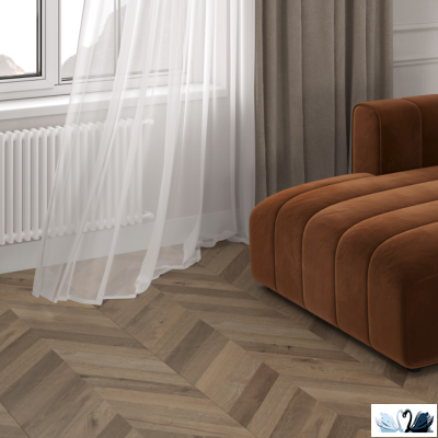 Керамогранит Laparet Вуд Люкс Уолнат Шеврон М\Wood lux walnut chevron M Кarving MR 60х120 см коричневый матовый карвинг