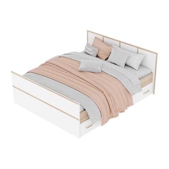 Кровать Сакура двуспальная с выдвижными ящиками 1,6 м