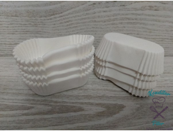 Тарталетки овальные белые 30*65*22,5 мм, 100 шт