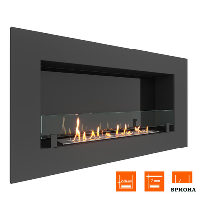 Биокамин в нишу  GRAND 1200 стандарт. Стекло + Стемалит