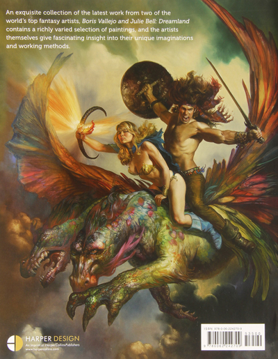 Boris Vallejo and Julie Bell Dreamland Back Cover ИНОСТРАННЫЕ КНИГИ, Art Book