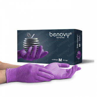 BENOVY NITRILE MULTICOLOR СИРЕНЕВЫЕ размер S